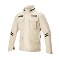 Alpinestars MO.ST.EQ Field Waterproof Primaloft Jacket, Sand Military, urban motorjas met vier zakken met klep aan de voorzijde, hoge kraag en zwarte verstelbare banden op de mouwen, eigentijds streetwear-ontwerp met waterdichte ripstop-constructie