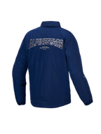 Alpinestars Veste Résistante À L’Eau Revved, veste de moto urbaine pour homme, bleue, vue de dos montrant une broderie 3D dynamique, construction en satin résistante à l'eau