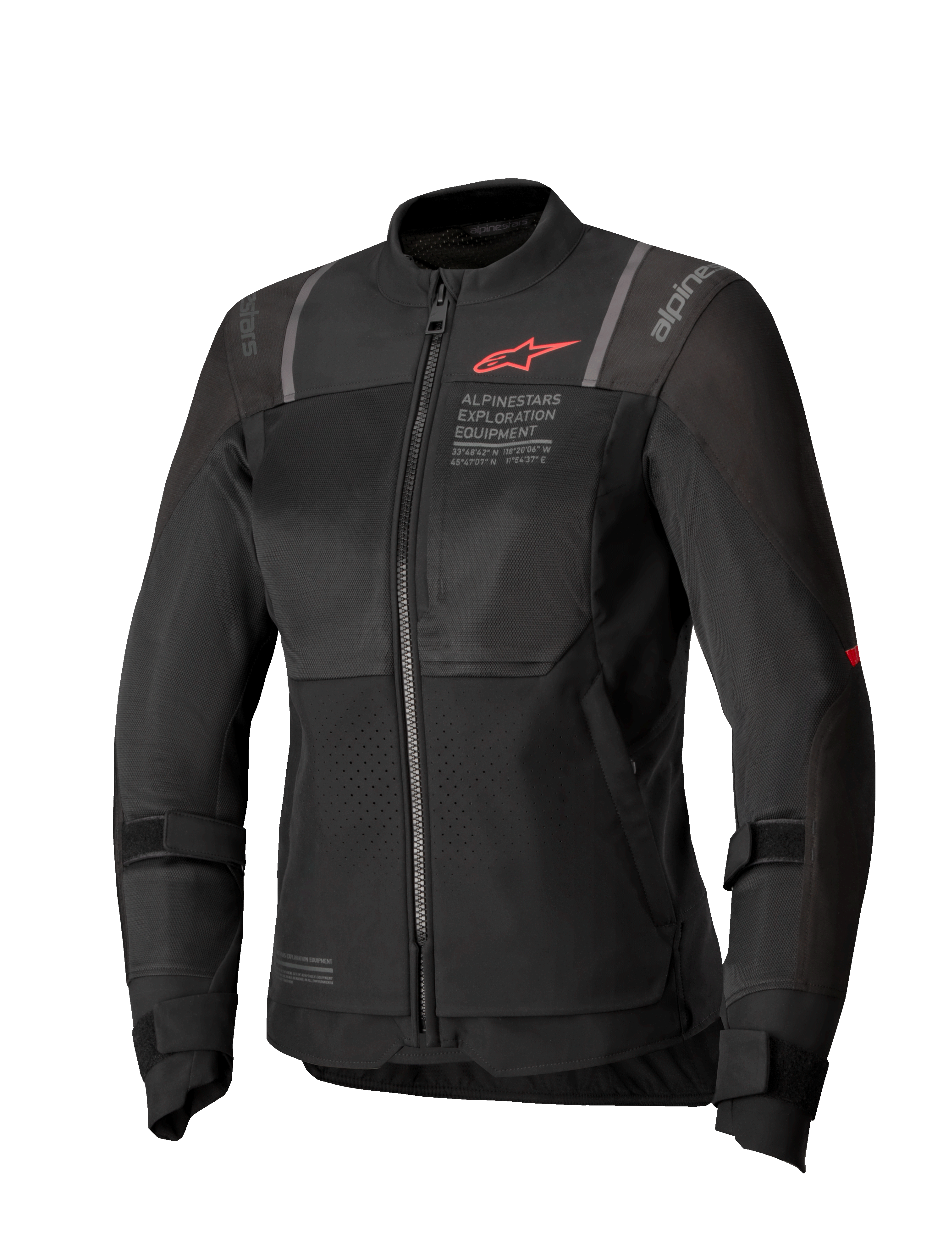 Alpinestars Stella ST-2 Air Jacke, Damen-Motorradtouringjacke, Schwarz, Textilkonstruktion mit Mesh-Einsätzen, CE-zertifiziert