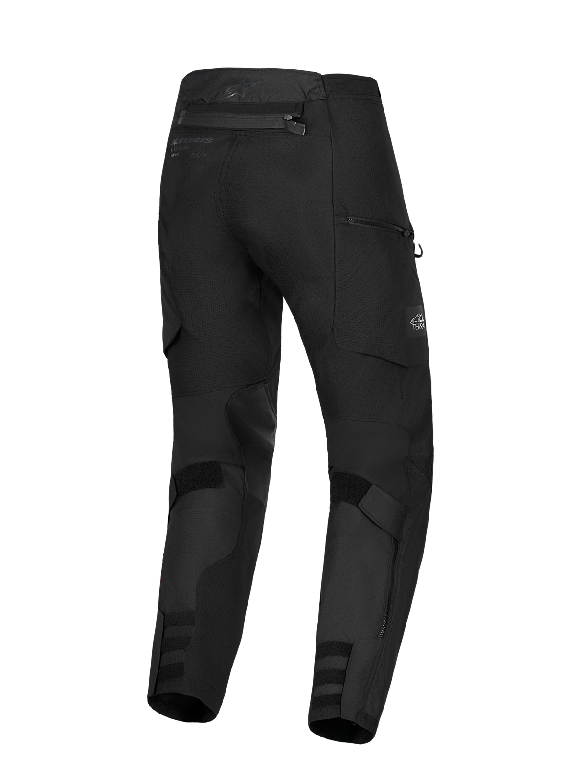 Alpinestars Harok V 2 Drystar Pantalons, pantalon de moto adventure tout-terrain noir, vue de dos montrant une construction ripstop durable et des poches cargo