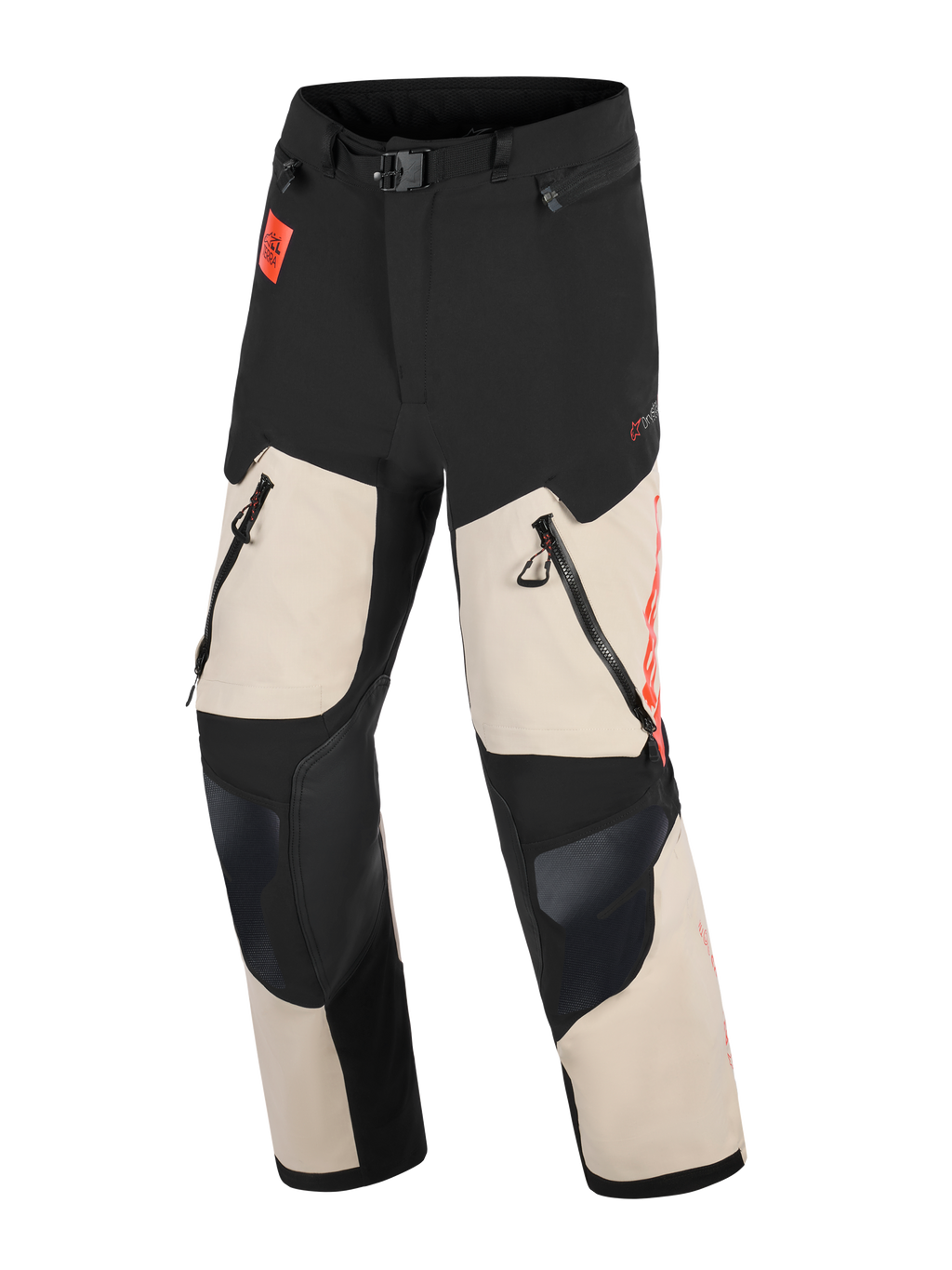 Alpinestars Pantalon Laminé Halo Pro Drystar® XF, pantalon de moto adventure pour homme, noir et mastic, imperméable et ventilé, certifié CE