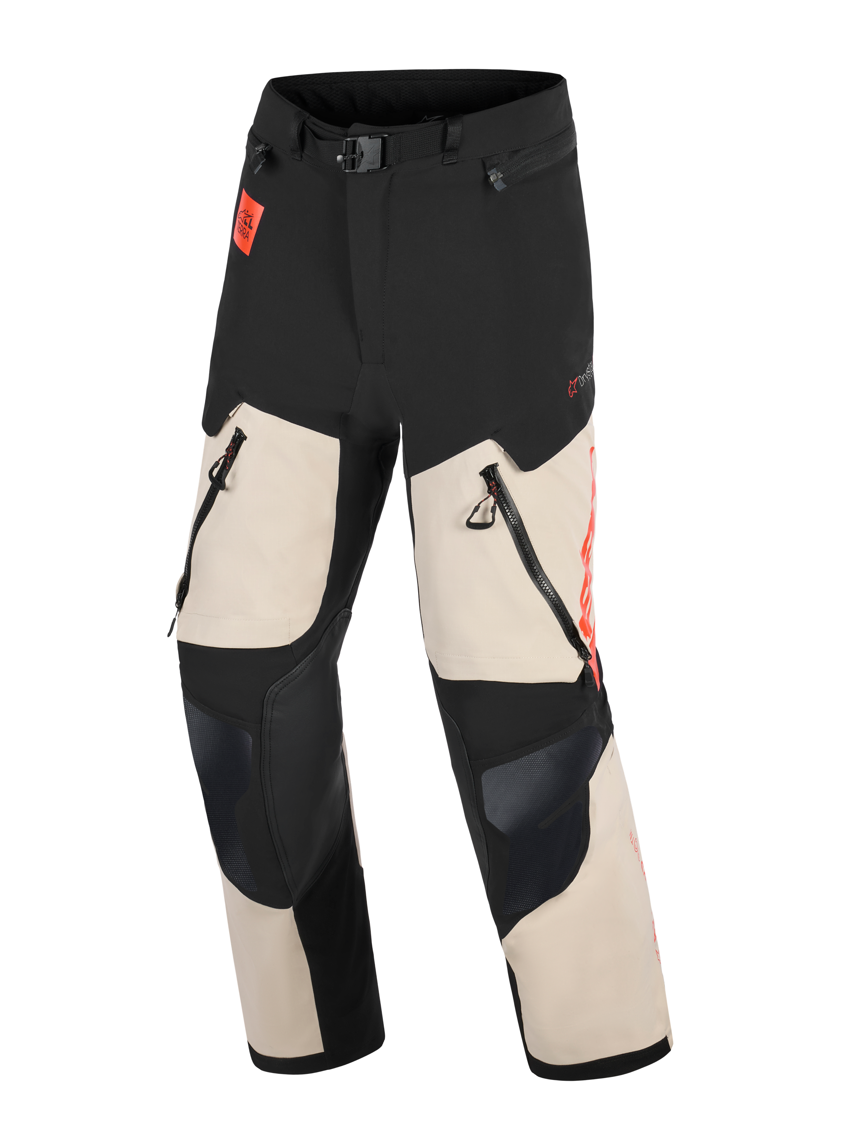 Alpinestars Pantalon Laminé Halo Pro Drystar® XF, pantalon de moto adventure pour homme, noir et mastic, imperméable et ventilé, certifié CE
