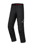Alpinestars Honda ST-1 waterdichte motorbroek, touring motorbroek, zwart met rood detail aan de binnenzijde, cargozakken met ritssluiting op de dijen, ergonomisch voorgevormde pijpen met versterkte knieën, waterdichte textiele adventure-uitrusting