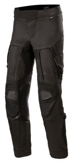 Alpinestars Halo Drystar® broek, zwarte adventure touring motorbroek, grote ventilatiepanelen op de dijen, versterkte kniebescherming, zakken met ritssluiting, duurzame textielconstructie voor gebruik in meerdere seizoenen