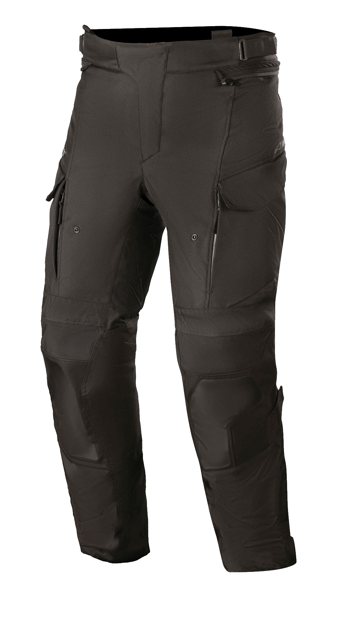 Alpinestars Andes V3 Drystar, pantalon de moto adventure touring, noir, construction textile imperméable et respirante, avec poches cargo, zones des genoux renforcées et ventilations zippées aux cuisses pour une conduite par tous les temps