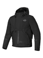 Alpinestars Mootant Wasserdichter Parka, schwarze Herren-Motorradjacke mit integrierter Kapuze und modularem Design, CE-zertifiziert