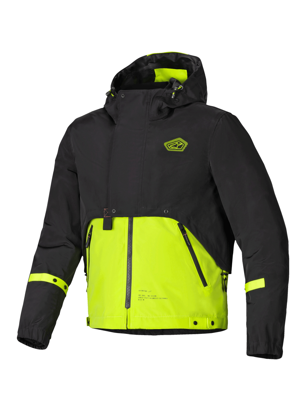 Alpinestars Mootant Wasserdicht Parka, modulare Motorradjacke für Herren, Lime Punch und Schwarz, CE-zertifiziert, Tech-Air-vorbereitet