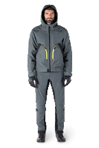 Parka imperméable Alpinestars Morush, veste de moto Gris Urbain, design d'inspiration streetwear avec de grandes poches avant et une capuche anti-tempête, finition textile Gris Urbain