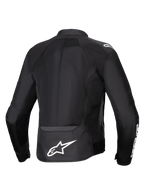 Alpinestars Viper Air V4, blouson de moto pour homme, noir, textile avec maille ventilée, vue de dos avec logo Astars blanc.