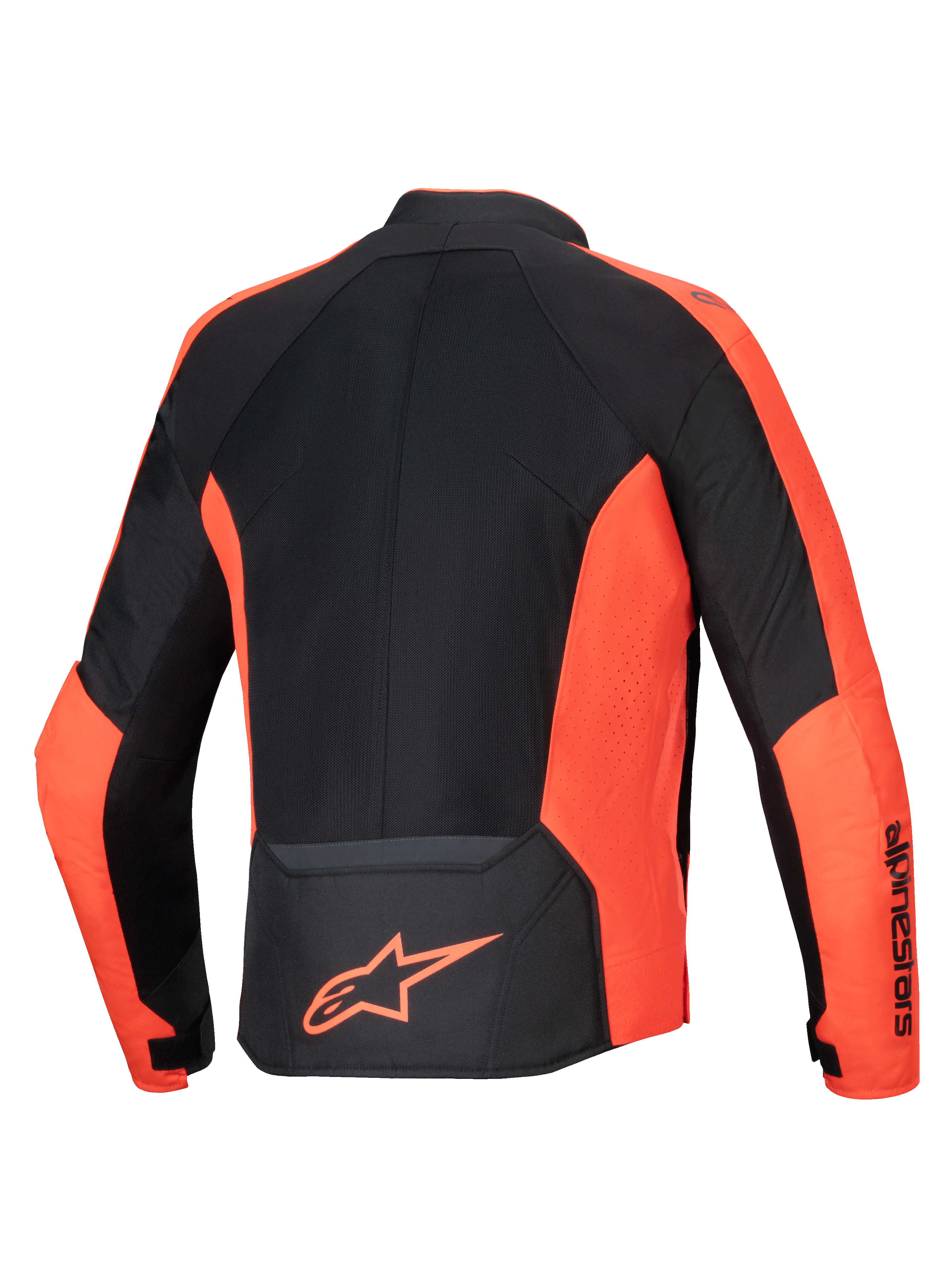 Alpinestars Viper Air V4, blouson de moto pour homme, rouge fluo et noir, avec panneaux en maille, vue de dos