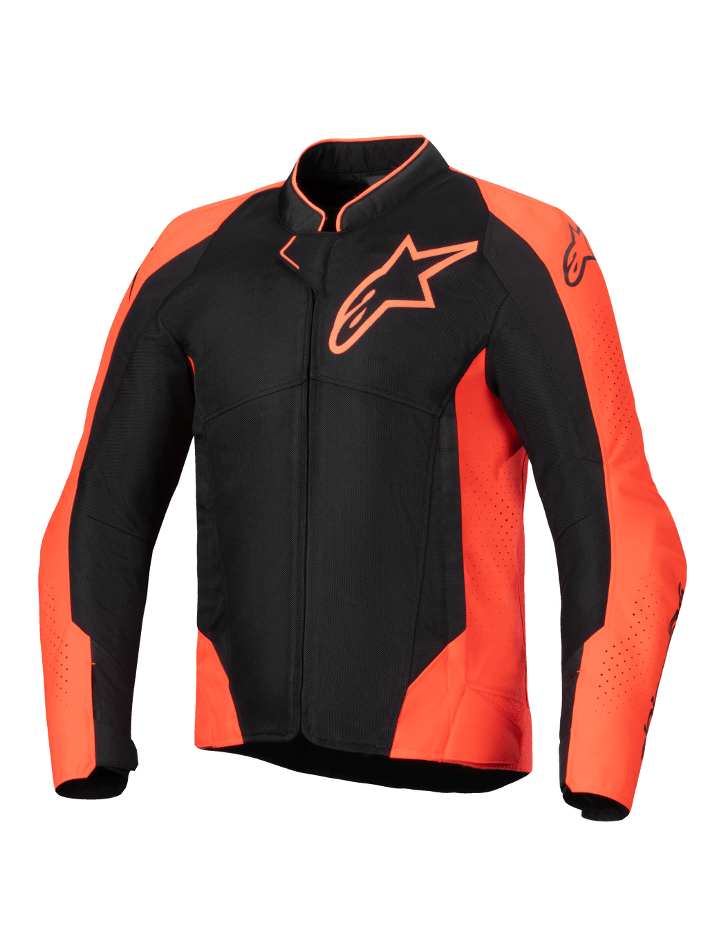 Alpinestars Viper Air V4, veste de moto pour homme, rouge fluo et noire, mesh technique ventilé, compatible Tech-Air et certifiée CE