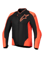 Alpinestars Viper Air V4, veste de moto pour homme, rouge fluo et noire, mesh technique ventilé, compatible Tech-Air et certifiée CE