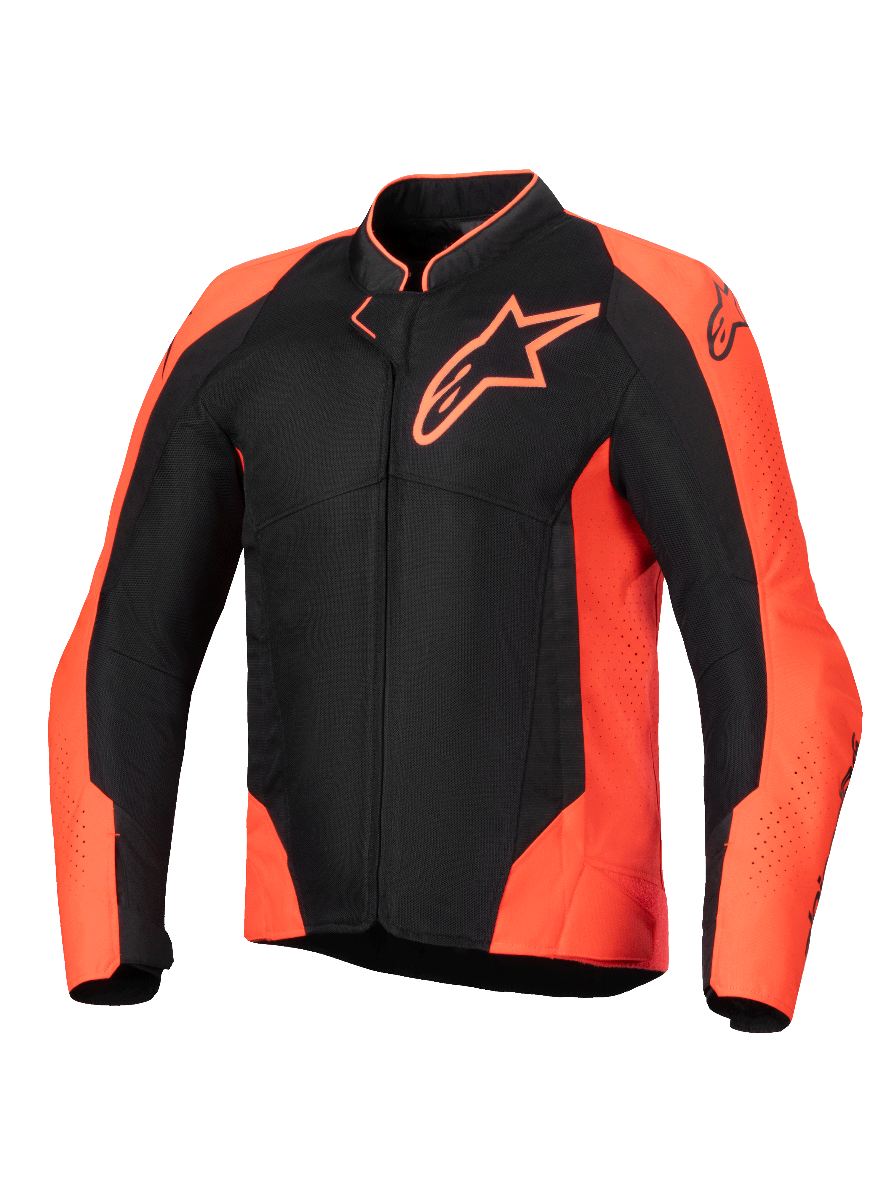 Alpinestars Viper Air V4, veste de moto pour homme, rouge fluo et noire, mesh technique ventilé, compatible Tech-Air et certifiée CE