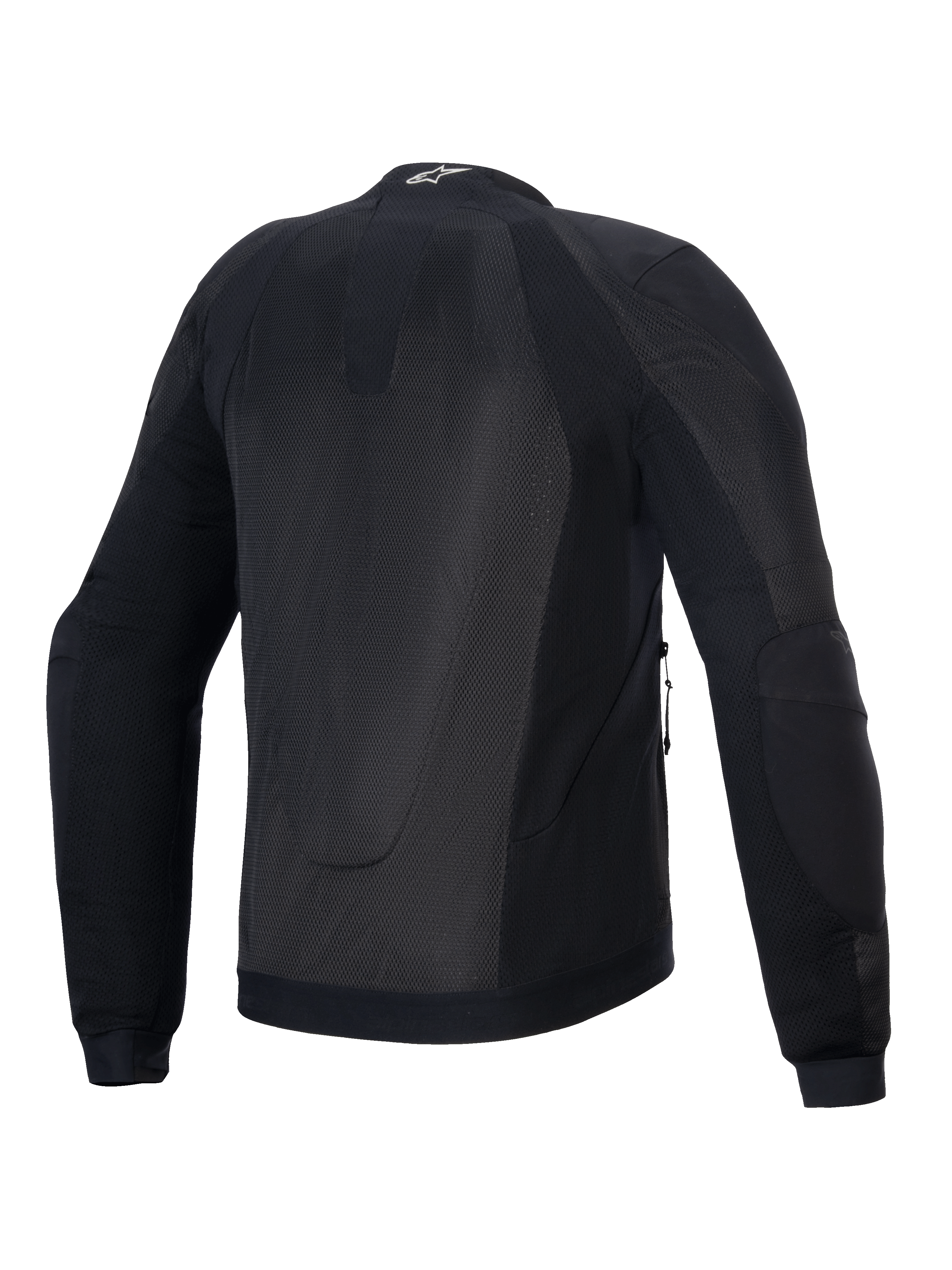 Alpinestars Troop-Air Jacke, Herren-Motorradjacke, Schwarz, Rückansicht mit atmungsaktivem Tech-Mesh, CE-Schutz Klasse A.