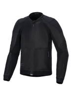 Alpinestars Troop-Air Jacke, Herren Urban-Motorradjacke in Schwarz, atmungsaktives Textil-Mesh mit CE-Protektoren.