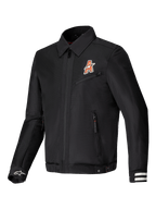 Alpinestars Veste Ignite Air, veste de moto urbaine en maille, noire, avec col de chemise et graphismes inspirés du club