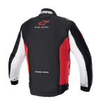 Alpinestars Monza Sport Jacke, Motorradjacke für Herren, Rückansicht in Schwarz, Rot und Weiß mit Branding-Details