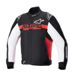 Alpinestars Monza Sport Jacke, Motorradjacke in Schwarz, Rot und Weiß, CE-zertifiziert mit Tech-Twill-Chassis