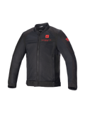 Honda Luc V2 Air jas, urban herenmotorjas, zwart en rood, geventileerd textiel mesh, Tech-Air® Ready, CE-gecertificeerd