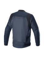 Alpinestars Luc V2 Air Jacket, Men's Urban Road Motorcycle Jacket in Navy and Black with ventilated mesh and reflective back.