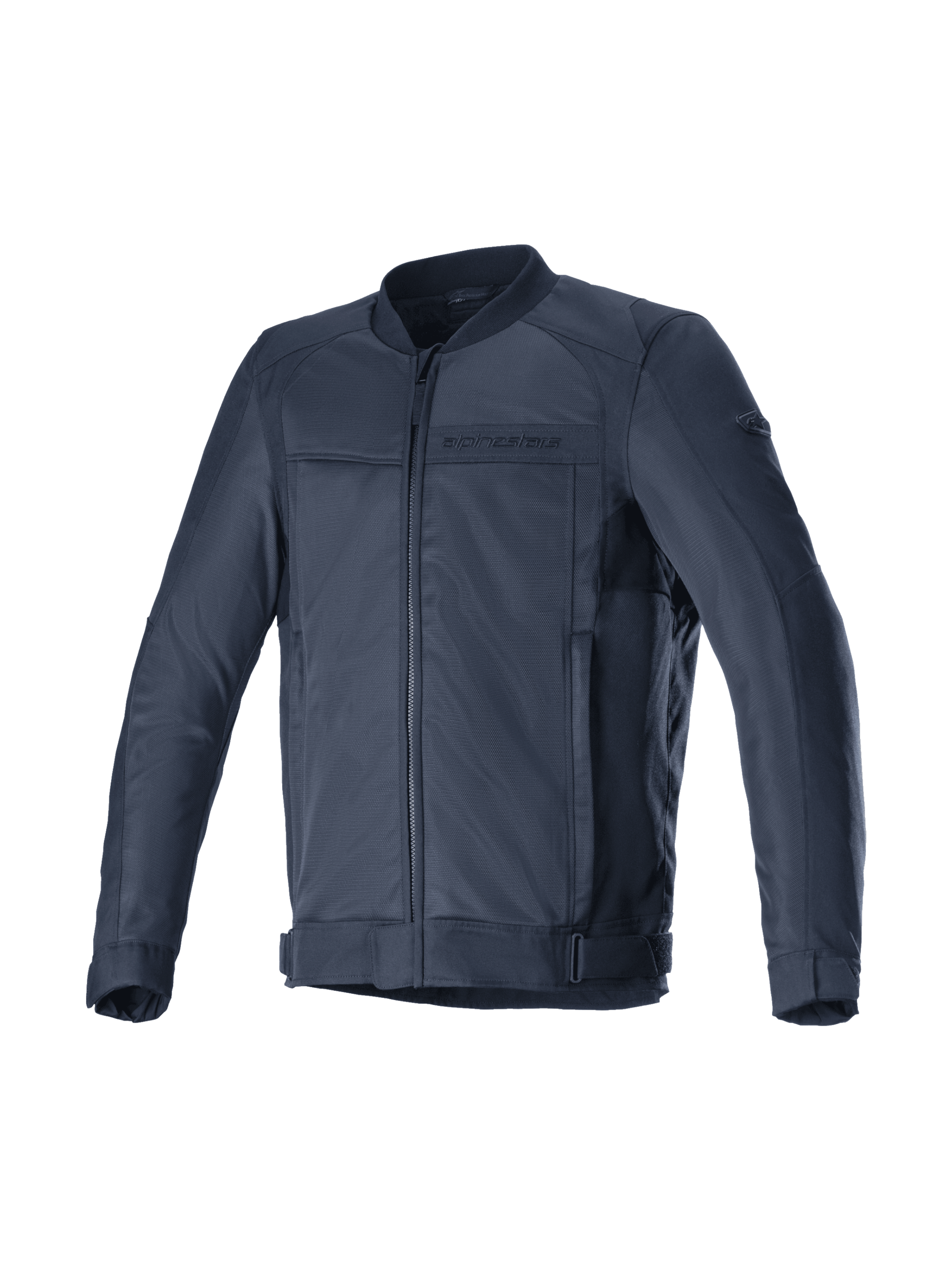 Alpinestars Luc V2 Air Jacke, Herren-Motorradjacke im Bomber-Stil für Urban Riding, Marineblau und Schwarz, hoch abriebfestes Mesh-Textil, Tech-Air®-ready, CE-zertifiziert