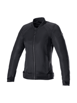 Alpinestars Eloise V2 Air Jacke, Damen-Motorradjacke im Bomber-Stil, Schwarz, atmungsaktives Mesh-Gewebe, Tech-Air® Ready