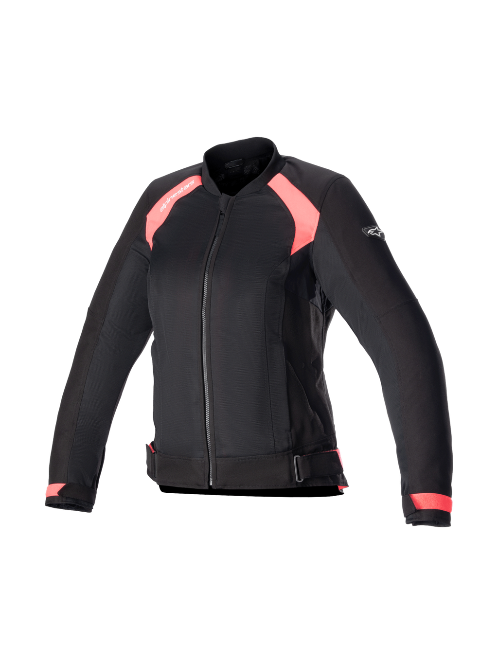 Alpinestars Eloise V2 Air, veste de moto pour femme, noire et rose diva, textile avec maille ventilée, compatible Tech-Air.
