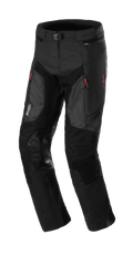 Alpinestars AMT 7 Air Pants, pantalon de protection pour moto, Noir Dark Shadow, avec panneaux de ventilation MATRYX sur les cuisses, renforts aux genoux en cuir, tirettes rouges et taille ajustable, construction textile durable pour la conduite aventure