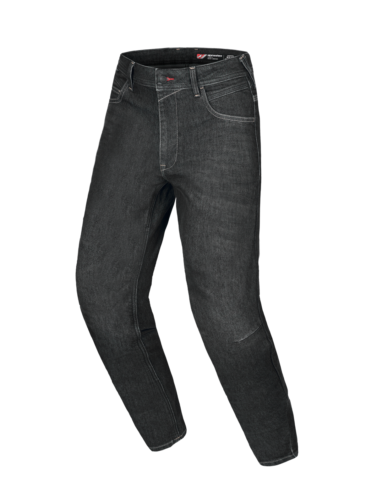 Alpinestars Flex-AST 7 Denim Pants, Men's Motorcycle Riding Jeans, Faded Black, CE Certified AA-rated technical denim with CORDURA® and COOLMAX® technology