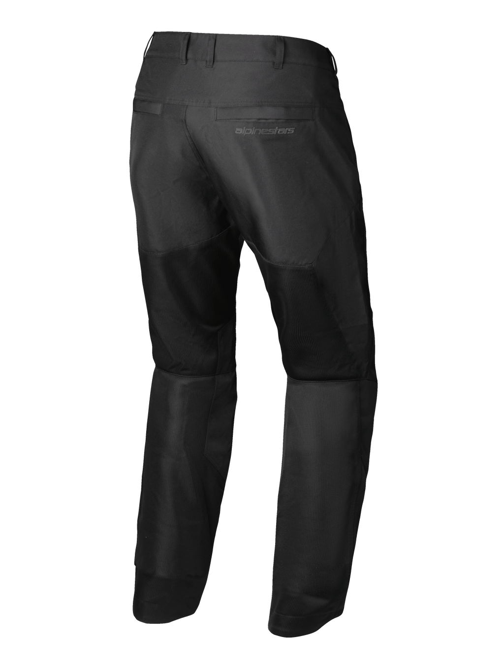 Alpinestars Pantalon C-1 Air, pantalon de moto urbain pour homme noir, vue de dos montrant les panneaux de ventilation en mesh technique et la protection certifiée CE Classe A