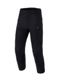 Alpinestars Explore AST Hose Kurz, Motorrad-Adventure-Hose, Schwarz, Vorderansicht, technische Stretch-Ripstop-Konstruktion, diagonale Cargo-Reißverschlusstaschen, ergonomisches Design für Fahrten bei warmem Wetter