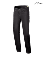Alpinestars Cult-8 Stretch Denim broek, urban motorjeans voor heren in zwart, rechte pasvorm met stretch denim constructie en CE-gecertificeerde bescherming, vooraanzicht