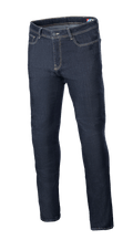 Alpinestars Cult-8 Stretch Denim broek, motorjeans, Rinse Blue, regular fit met rechte pijpen, voorzien van contrasterende stiksels, vijf-pocket ontwerp en stretch denim materiaal