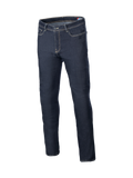 Pantalon Alpinestars Denim Stretch Cult-8, jean de moto urbain pour homme, bleu, coupe droite régulière, denim stretch monocouche avec protection certifiée CE.