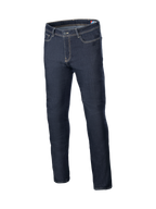 Pantalon Alpinestars Denim Stretch Cult-8, jean de moto urbain pour homme, bleu, coupe droite régulière, denim stretch monocouche avec protection certifiée CE.