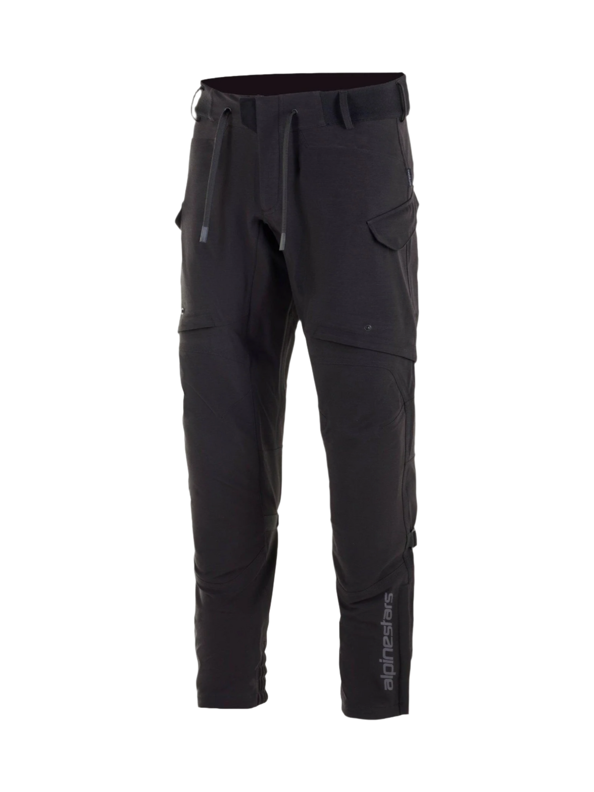 Alpinestars Juggernaut Wasserdichte Hose, Urban Motorradhose für Herren, Schwarz, Softshell mit integriertem Knieschutz.