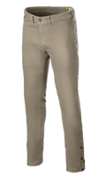 Alpinestars Stratos Regular Fit Tech Riding Pants, motorrijbroek, militair groen, voorzien van een toelopend ontwerp, knoop- en ritssluiting, riemlussen en verstelbare knopen bij de enkels