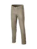 Alpinestars Stratos Regular Fit Tech, pantalon de moto urbain en denim Cordura extensible, gris et vert militaire.