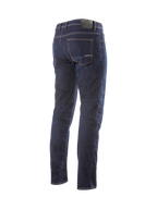 Alpinestars Radium Jeans, dunkelblaue Herren-Motorradjeans aus Cordura-Stretch-Denim, Regular Fit, Rückansicht.