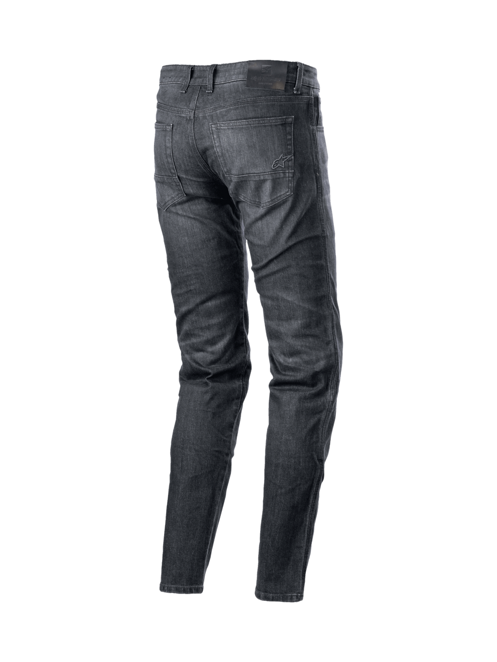 Alpinestars pantalon denim Sektor coupe standard, pantalon de moto urbain pour homme, noir lavé, denim extensible, vue arrière