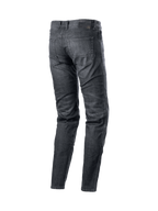 Alpinestars pantalon denim Sektor coupe standard, pantalon de moto urbain pour homme, noir lavé, denim extensible, vue arrière