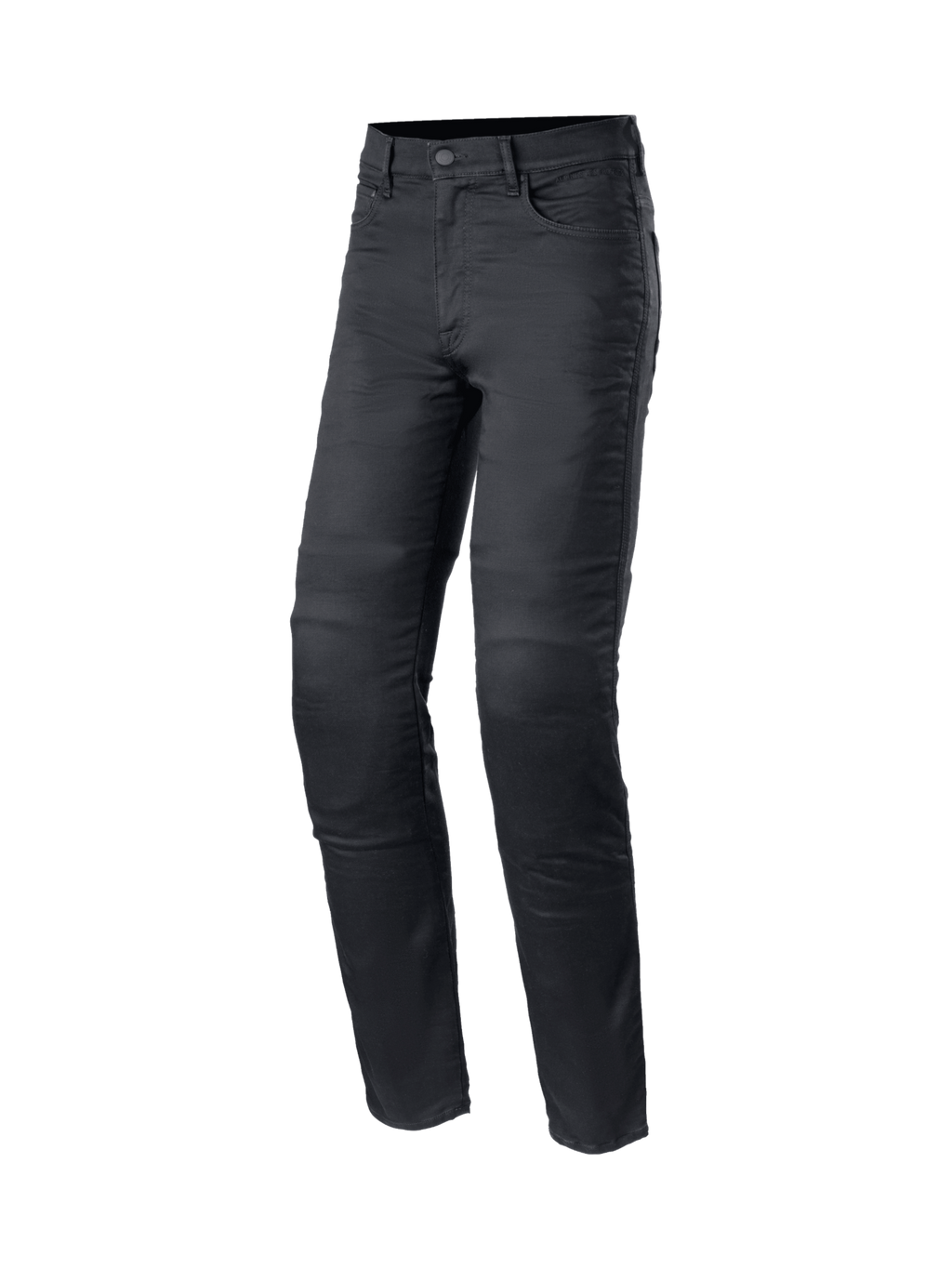 Alpinestars Cerium Tech Stretch, pantalon denim de moto noir pour homme, coupe ajustée et protections Nucleon Plus.