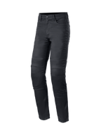Alpinestars Cerium Tech Stretch, pantalon denim de moto noir pour homme, coupe ajustée et protections Nucleon Plus.