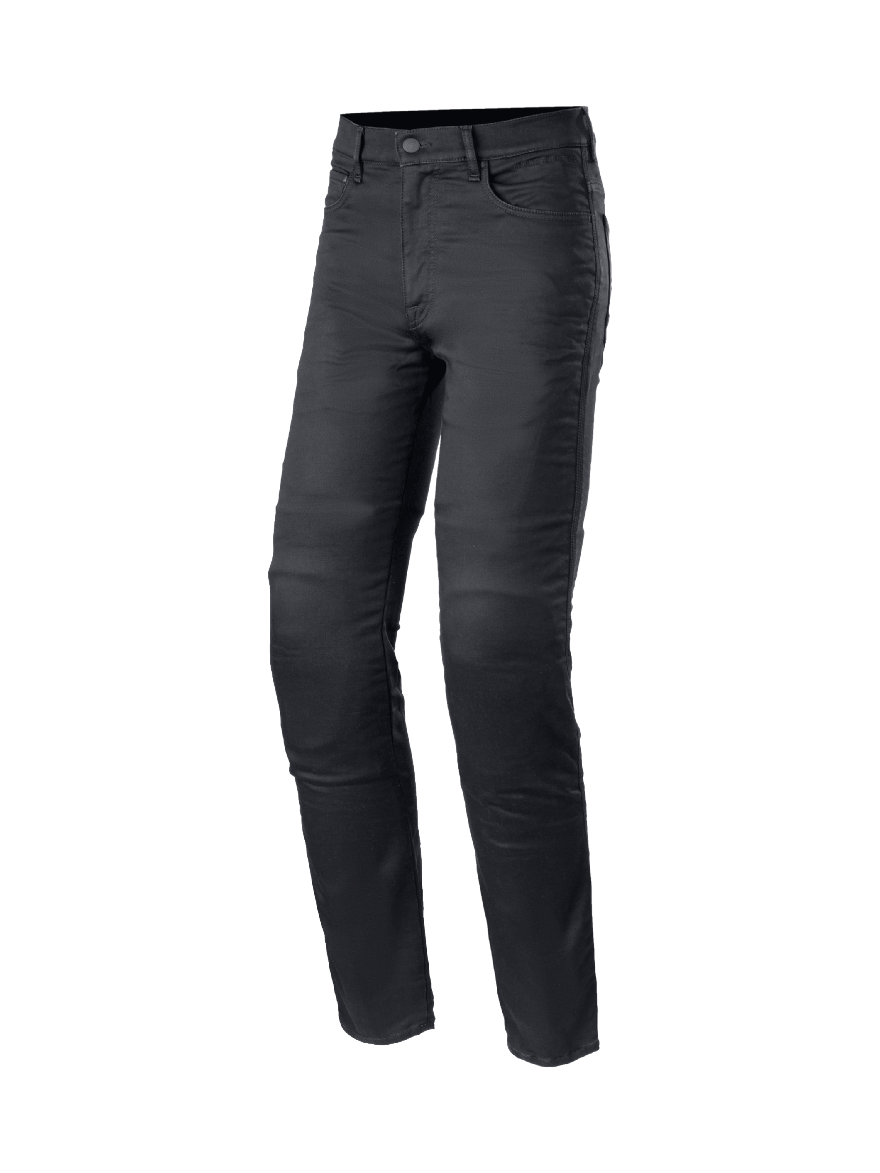 Alpinestars Cerium Tech Stretch Motorrad Jeans, schmale Passform, Herren, Schwarz, CE-zertifizierter urbaner Stretch-Denim