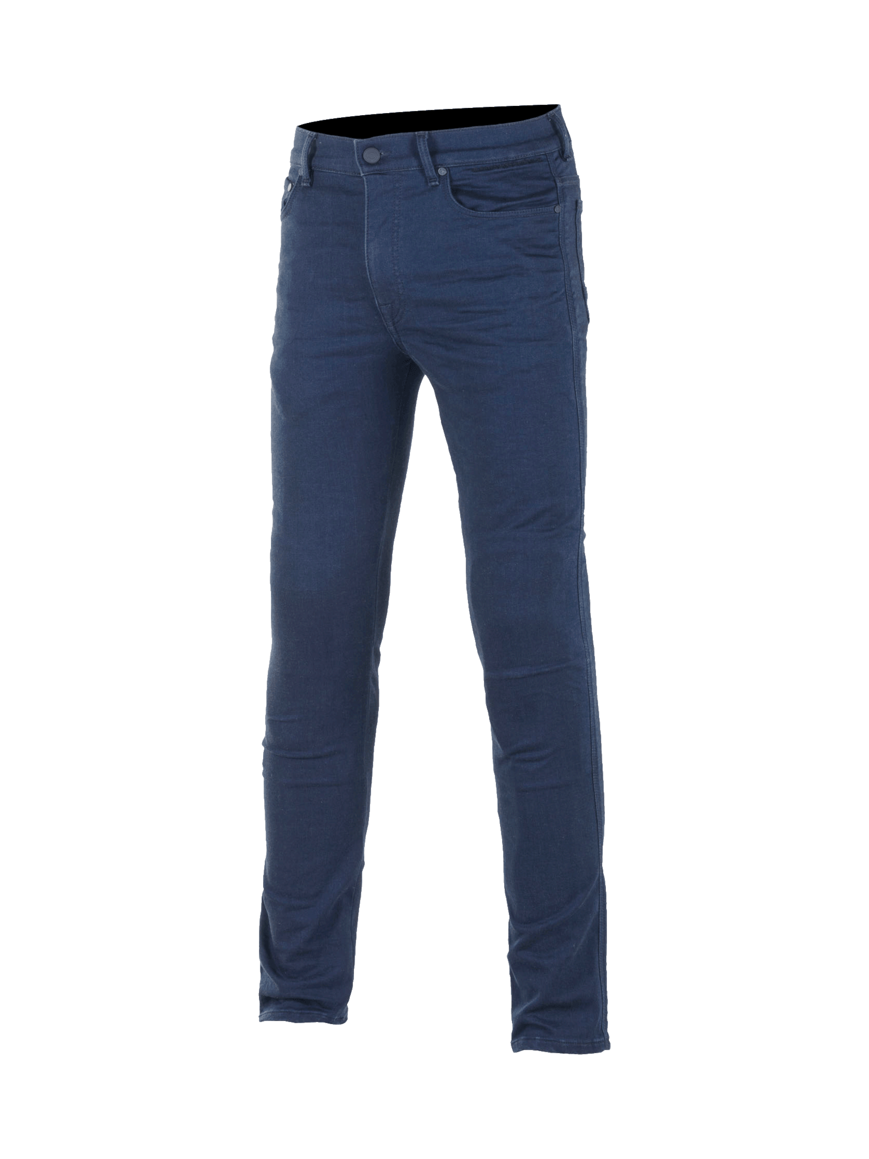 Alpinestars Cerium Tech Stretch Motorrad-Jeans, schmale Passform für Herren, Blau, CE-zertifiziert mit Nucleon Plus Protektoren.