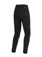 Alpinestars Stella Flex-Ast Leggings, dames motorlegging, zwart, achteraanzicht met hoge tailleband en functionele achterzakken, strakke urban rijuitrusting met subtiel Alpinestars-logo op de zak.