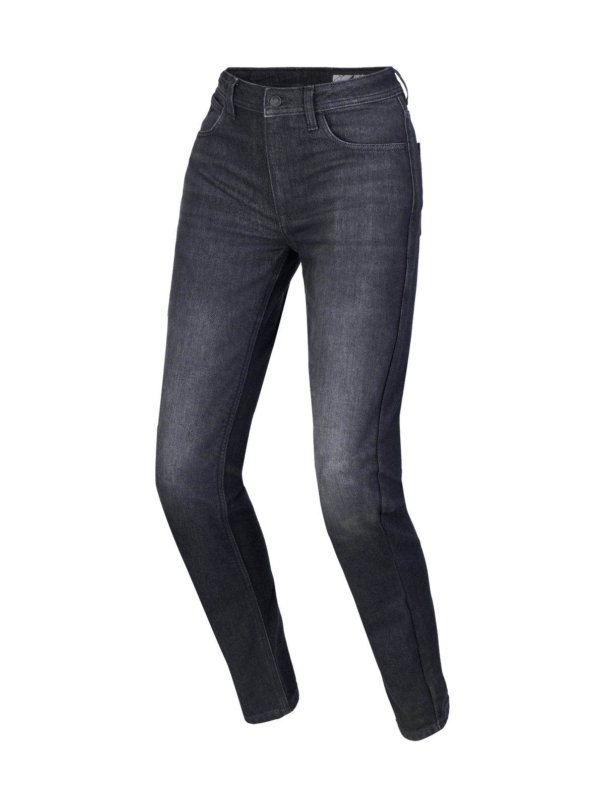 Alpinestars Stella Flex Ast 5 Denim Broek, dames motorjeans, zwart gewassen, CE-gecertificeerde stedelijke motorbroek met flexibele bescherming
