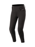 Alpinestars Banshee Damen-Leggings, Urban Motorradhose, Schwarz, mit CE-zertifiziertem Knieschutz und Akkordeon-Stretcheinsätzen