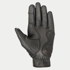 Alpinestars Crazy Eight handschoenen, motorhandschoenen, zwart, palmweergave met versterkte lederen constructie, getextureerde grippanelen op de handpalm en duim, en logo in reliëf op de polsmanchet