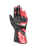 Alpinestars Stella SP-8 V3 Handschuhe, Damen-Motorradhandschuhe, Schwarz, Diva Rosa, Weiß, Leder, Hartschalen-Knöchelschutz